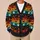 Halloween Pumpkins, Bats & Ghosts for Spooky Autumn Parties and Cozy Fall Celebrations All-over Print Knitted Cardigan - 6