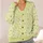 Warm Pink Polka Dots For Casual Autumn Layering And Vacation Days, Women's Style All-over Print Knitted Cardigan - 4