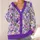 Lavender Purple Floral Garden For Elegant Autumn Outings And Romantic Getaways Women All-over Print Knitted Cardigan - 4