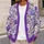 Lavender Purple Floral Garden For Elegant Autumn Outings And Romantic Getaways Women All-over Print Knitted Cardigan - 5