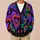 Multicolor Heart Motifs for Romantic Vacation Dates, Weekend Outings, and Everyday Layering All-over Print Knitted Cardigan - 6