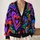 Multicolor Heart Motifs for Romantic Vacation Dates, Weekend Outings, and Everyday Layering All-over Print Knitted Cardigan - 2