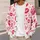 Romantic Lips And Heart Love Motifs For Date Nights And Getaways, Feminine Gift Idea All-over Print Knitted Cardigan - 5
