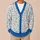 Mahjong Tile Florals for Game Night Gatherings and Chinoiserie Style Lovers Gift Idea All-over Print Knitted Cardigan - 6