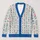 Mahjong Tile Florals for Game Night Gatherings and Chinoiserie Style Lovers Gift Idea All-over Print Knitted Cardigan - 1