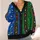 Anna Floral Coronation Style for Halloween Cosplay and Theme Park Visits All-over Print Knitted Cardigan - 4