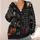 Vintage Horror VHS Tape Stack for Halloween Movie Nights and Retro Autumn Fans All-over Print Knitted Cardigan - 4