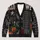 Vintage Horror VHS Tape Stack for Halloween Movie Nights and Retro Autumn Fans All-over Print Knitted Cardigan - 1