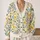 Yellow Blue Wildflower Vines For Spring Vacations And Casual Everyday Womens Style All-over Print Knitted Cardigan - 2