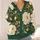 Cream Peony And Orange Floral Style For Spring Vacation Date Nights, Plus Size Women All-over Print Knitted Cardigan - 4