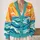 Ocean Sun Coastal Scene for Vacation Layering and Autumn Outings for Women By The Sea All-over Print Knitted Cardigan - 2