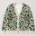 Burgundy Green Folk Florals For Holiday Gatherings And Everyday Layering For Women All-over Print Knitted Cardigan - 1