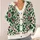 Burgundy Green Folk Florals For Holiday Gatherings And Everyday Layering For Women All-over Print Knitted Cardigan - 4