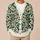 Burgundy Green Folk Florals For Holiday Gatherings And Everyday Layering For Women All-over Print Knitted Cardigan - 6