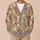 Playful White Rabbit and Warm Terracotta Circle Motifs for Casual Spring Layering All-over Print Knitted Cardigan - 6