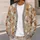 Playful White Rabbit and Warm Terracotta Circle Motifs for Casual Spring Layering All-over Print Knitted Cardigan - 5