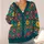 Teal Pink Orange Floral Geometry for Spring Layering and Casual Everyday Wear for Women All-over Print Knitted Cardigan - 4
