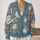 Cream Rose Floral Botanical Motif for Romantic Everyday Layering and Casual Outings Women All-over Print Knitted Cardigan - 2