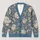 Cream Rose Floral Botanical Motif for Romantic Everyday Layering and Casual Outings Women All-over Print Knitted Cardigan - 1