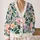 Large Watercolor Floral Blossoms for Relaxed Everyday Layering, Bohemian Women’s Style All-over Print Knitted Cardigan - 2