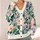 Large Watercolor Floral Blossoms for Relaxed Everyday Layering, Bohemian Women’s Style All-over Print Knitted Cardigan - 4
