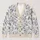Blue Botanical Peony Blooms for Elegant Everyday Layering, Spring Outings, and Gifts All-over Print Knitted Cardigan - 1