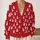 White Alpine Christmas Trees On Red For Cozy Holiday Layering And Winter Gatherings All-over Print Knitted Cardigan - 2