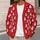 White Alpine Christmas Trees On Red For Cozy Holiday Layering And Winter Gatherings All-over Print Knitted Cardigan - 5