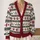 Nordic Reindeer And Snowflake Holiday Motifs For Christmas Parties And Winter Gatherings All-over Print Knitted Cardigan - 2