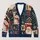 Santa, Snowman & Gingerbread House Holiday Cheer for Cozy Christmas Gift Giving All-over Print Knitted Cardigan - 1