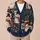 Santa, Snowman & Gingerbread House Holiday Cheer for Cozy Christmas Gift Giving All-over Print Knitted Cardigan - 6