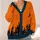 Haunted House Silhouette and Pumpkin Moonlight for Spooky Halloween Fall Gatherings All-over Print Knitted Cardigan - 4