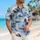 Japanese Ocean Wave Motifs for Coastal Vacations and Resort Days, Men's Summer Style Hawaiian Shirt - 6