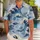 Japanese Ocean Wave Motifs for Coastal Vacations and Resort Days, Men's Summer Style Hawaiian Shirt - 1