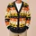 Halloween Ghosts, Candy Corn and Bats for Trick-or-Treat Party Outfit Styling Fun All-over Print Knitted Cardigan - 6