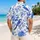 Blue Chinoiserie Songbirds And Florals For Resort Getaways And Summer Weekend Travel Hawaiian Shirt - 2