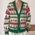 Christmas Trees, Snowflakes and Holiday Fair Isle Motifs for Festive Winter Celebrations All-over Print Knitted Cardigan - 2