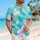 Turquoise Lavender Cloudscape for Beach Holidays, Resort Lounging, and Island Escapes Hawaiian Shirt - 6