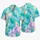 Turquoise Lavender Cloudscape for Beach Holidays, Resort Lounging, and Island Escapes Hawaiian Shirt - 5
