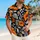 Orange Hibiscus and White Botanical Vines for Tropical Resort Vacations and Island Evenings Hawaiian Shirt - 6