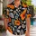 Orange Hibiscus and White Botanical Vines for Tropical Resort Vacations and Island Evenings Hawaiian Shirt - 1