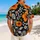 Orange Hibiscus and White Botanical Vines for Tropical Resort Vacations and Island Evenings Hawaiian Shirt - 2