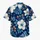 Navy Hibiscus Couple Floral Matching Outfit for Tropical Vacations and Resort Getaways Hawaiian Shirt - 7