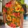 Orange Yellow Hibiscus Family Beach Vacation Tropical Outfit For Men Women Kids and Baby Hawaiian Shirt - 1