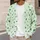 Lucky Clover And Horseshoe Motifs For St Patrick's Day Irish Spring Celebrations All-over Print Knitted Cardigan - 5