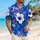 Blue Purple Floral Family Vacation Outfits for Matching Beach Holidays and Resort Trips Hawaiian Shirt - 6