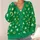 Emerald Clover Horseshoes for St. Patrick’s Day Festivities and Irish Spirit All-over Print Knitted Cardigan - 4