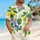 Italian Lemon Blue Floral Family Summer Vacation Matching Outfits for Mom, Dad and Kids Hawaiian Shirt - 6