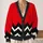 Twin Peaks Red Chevron Style for Bold Retro Everyday Layering and Fan Looks All-over Print Knitted Cardigan - 2