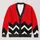 Twin Peaks Red Chevron Style for Bold Retro Everyday Layering and Fan Looks All-over Print Knitted Cardigan - 1